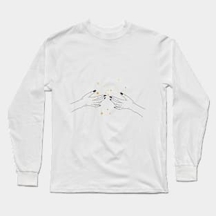 Sagittarius zodiac sign. Minimal zodiac constellation composition. Long Sleeve T-Shirt